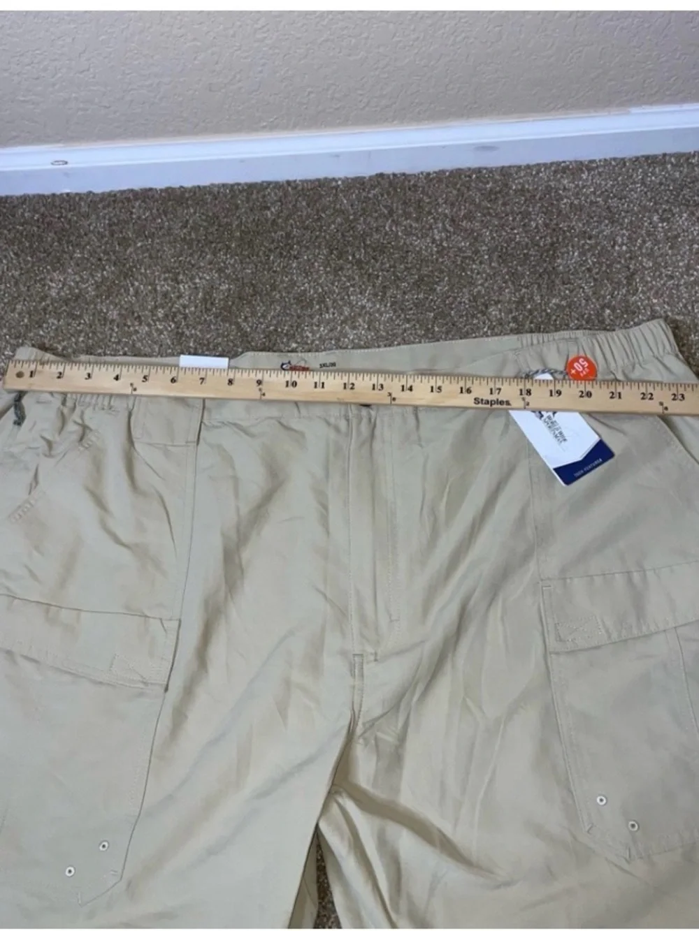 World Wide Sportsman tactical pants cargo utility tan nylon convertible NEW 3XL